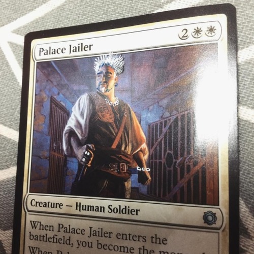 My first MTG paint over, Flavortown Jailer. #guyfieri #magicthegathering #mtg @wizardsofthecoast @gu