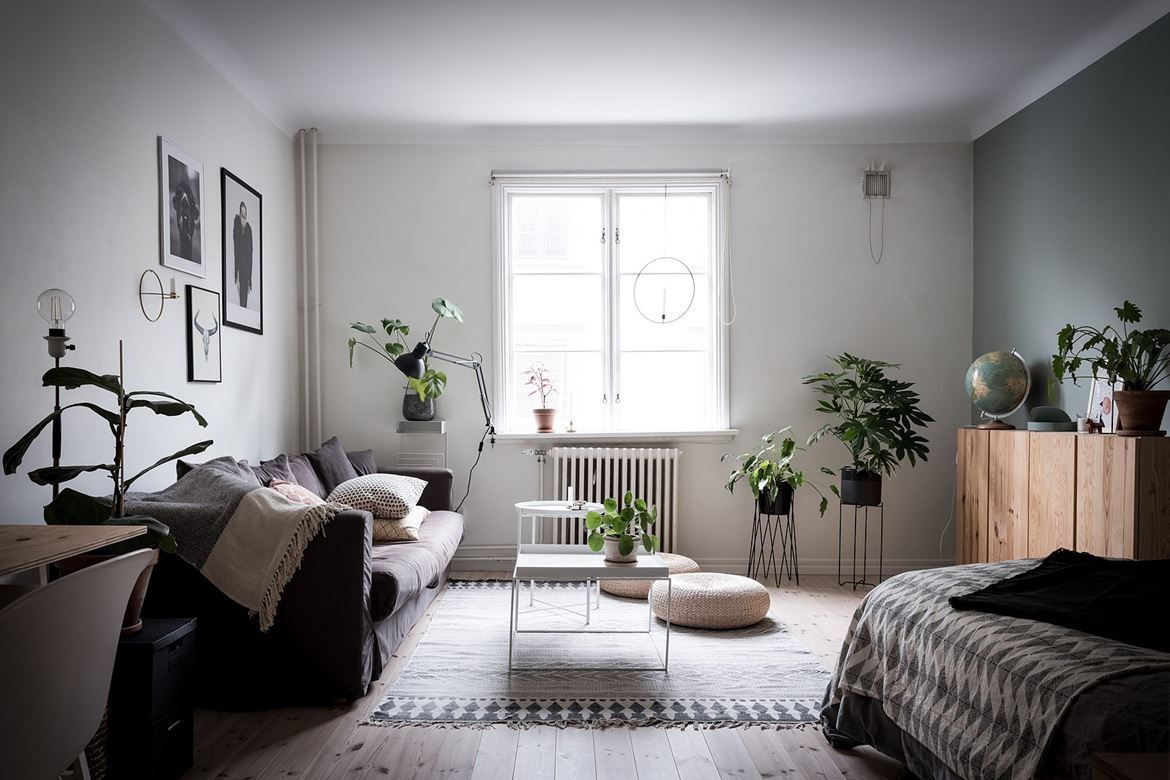 gravityhome:  Scandinavian studio apartment  Follow Gravity Home: Instagram - Pinterest