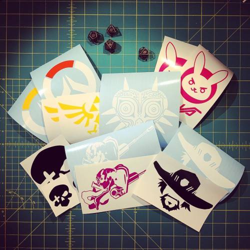 Big order of stickers! Featuring awesome meral dice from vectordice.com! #Overwatch #blizzardenterta