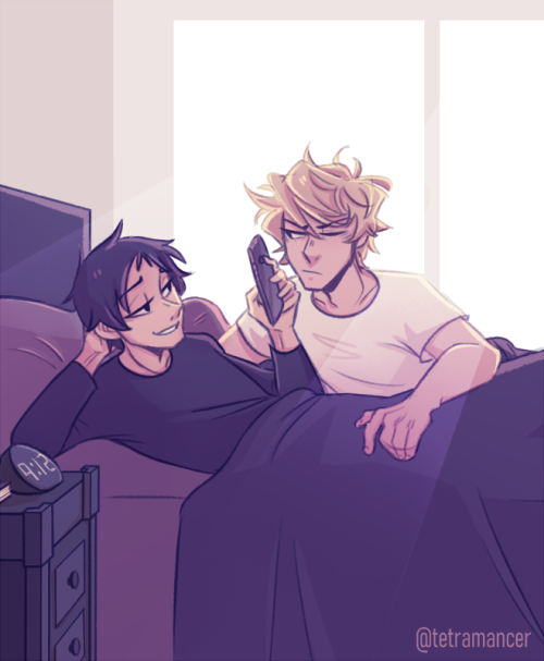 tetramancer: “Good morning~” My piece for @drrrsecretsanta2019​! @narubuki​ asked for domestic/estab