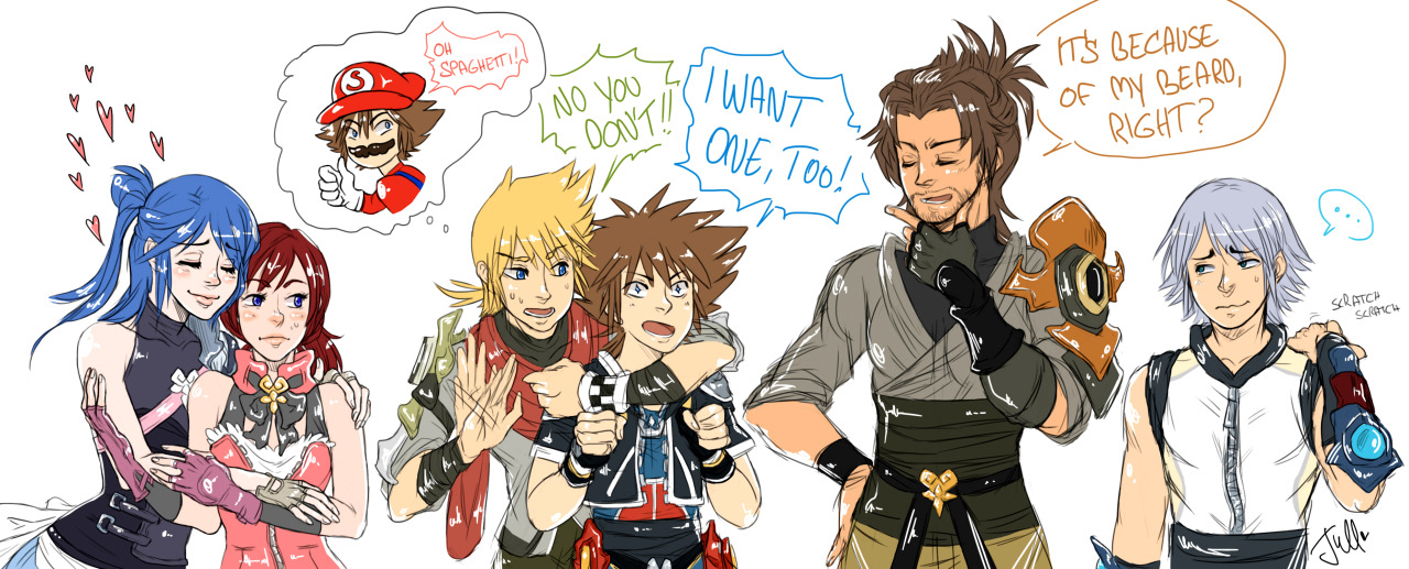 julls:ridiculously self-esteemed TERRA + close ups teheewhy would sora want a beard