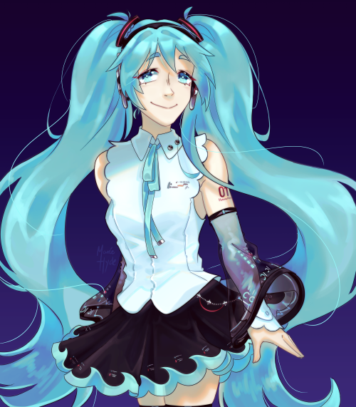 I love Miku’s new design so much ✨(couldn’t decide which version I liked the best tho)
