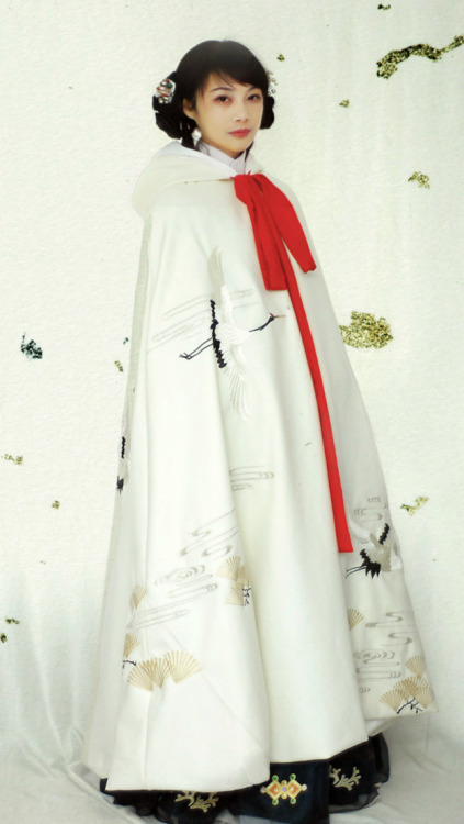 fuckyeahchinesefashion:Chinese hanfu by 清辉阁, embroidered winter cloaks.