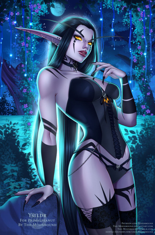 Ysildr for Primalpeanut ♥ Love me some night elves! If you like my art, consider pledging to 