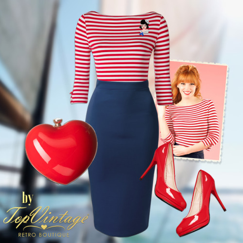 Go for a sailor style with this beautiful look. Shop now!http://bit.ly/2u7MApD