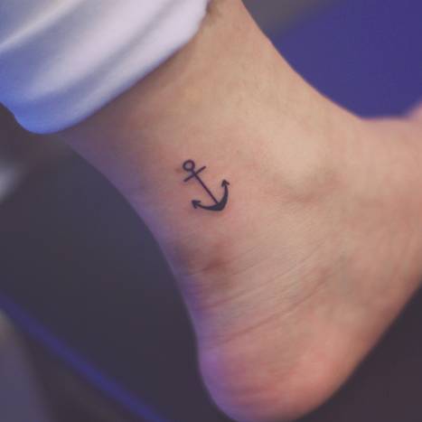 anchor tattoo ankle men