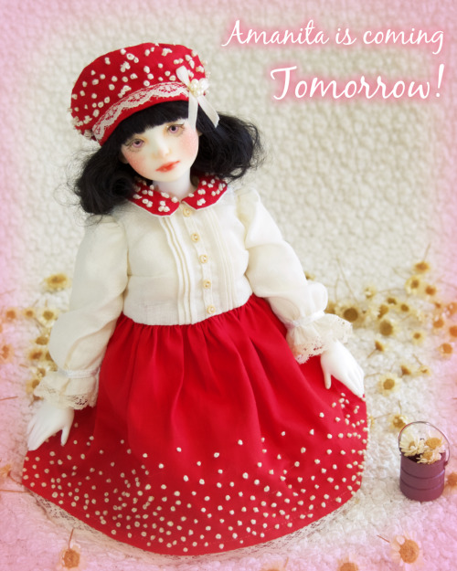 Hello, everyone! It’s tomorrow! Amanita will finally release! Yay!She’ll be available for purchase t