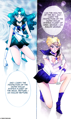 Londonsan:  Everyone’s Favorite Senshi Lesbians. Original Art By Naoko Takeuchi