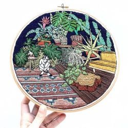 sosuperawesome:  Embroidery Hoop Art, Embroidery DIY Kits and Monthly Pattern Subscription by Sarah K Benning on EtsySee our ‘embroidery’ tag Follow So Super Awesome: Facebook • Pinterest • Instagram 