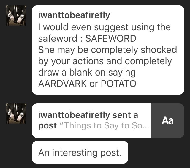 iwanttobeafirefly:  Always Safe, Sane &amp; Consensual  ✶Firefly✶ 