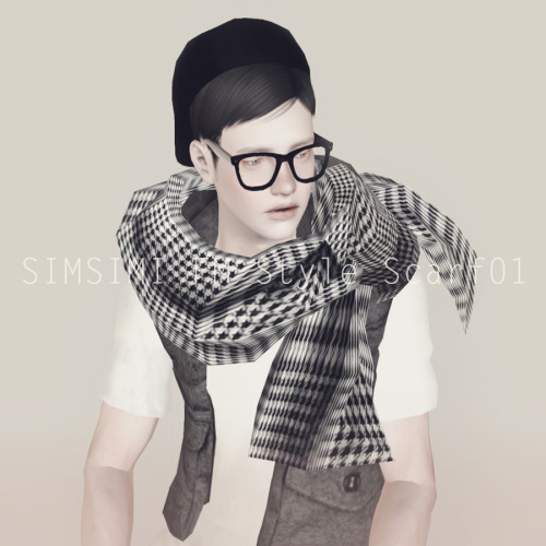 simsimi-only-mine:  simsimi FM Style Scarf 01 mesh + texture by simsimi Adult  F / M   download or d