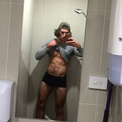 aussiemates: Sexy Perth guy with a nice big uncut dick… vid to follow