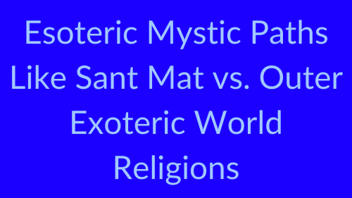 There is a spiritual core at the heart or center of the various world religions: schools of saints, 