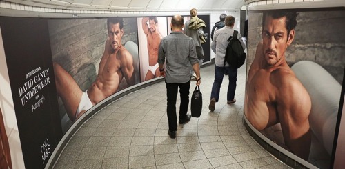 djgdavidgandy:  Latest Mark and Spencer’s campaign to promote the new David Gandy underwear range ‘Gandy For Autograph’. An incredibly impacting campaign created by Exterion Media  seriously. mass hysteria. traffic accidents/jams everywhere. 