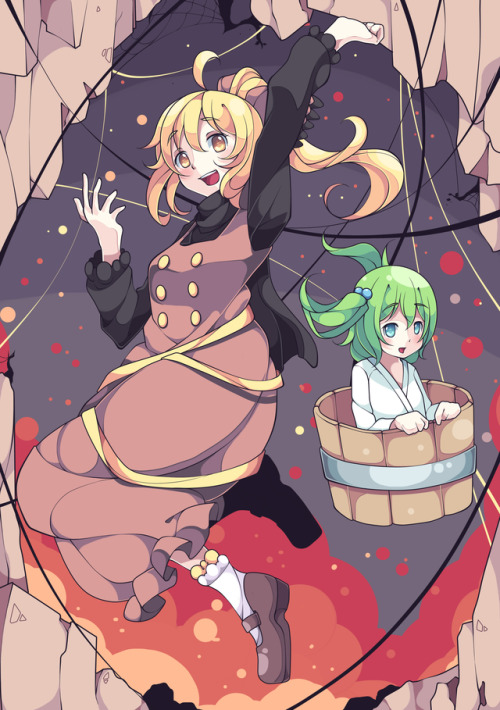 yamame & kisume from touhou project