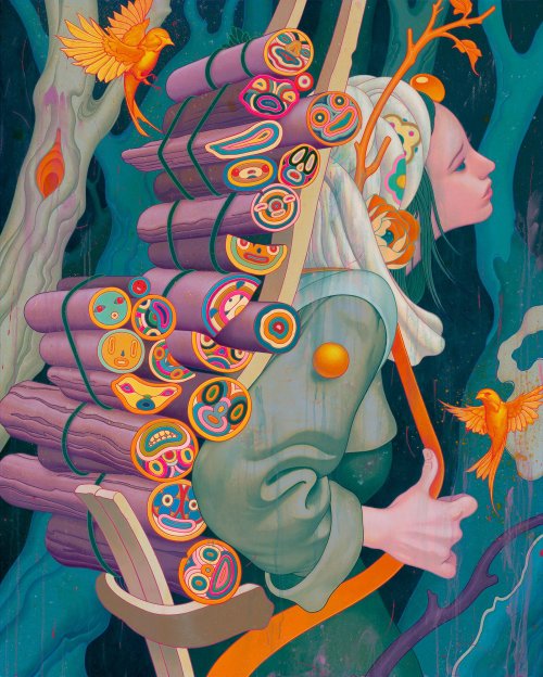 James Jean (Taiwanese-American, b. 1979, Taipei, Taiwan, based Los Angeles, CA, USA) - Kindling III,