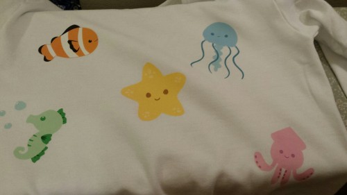 Kawaii Five-O(Title stolen from @toolamod.)Sweatshirt with cute sea creatures drawn by myself. No se