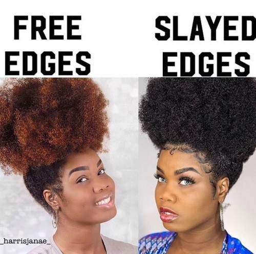 Free Edges or Slayed Edges —- whats ur preference?..........#hairedges #brownskingirl #2frochicks #