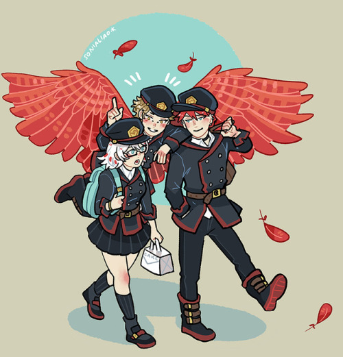 basically imagine fuyumi+touya (gen ed) going to shiketsu high school in the same year as hawks (her