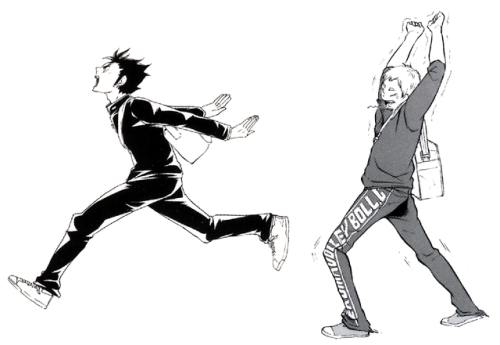 teaforwhales:Every Haikyuu!! volume have these really cute little pictures of some character under the covers, so I scanned and cleaned them.