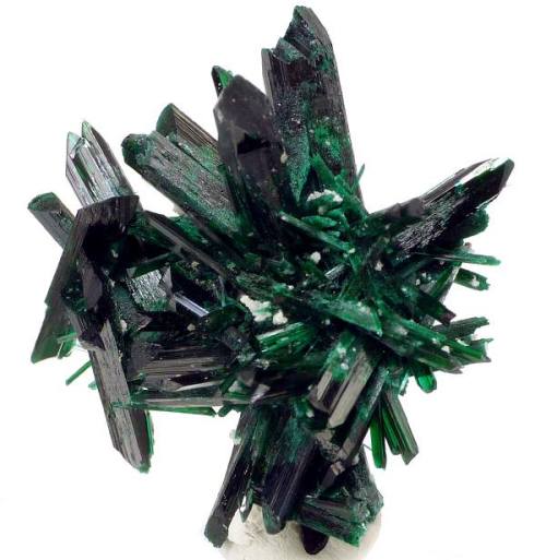 Brochantite starMany of us have grown similar crystals by hanging a piece of string into a copper su