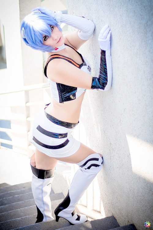 hotcosplaychicks:Ayanami Rei Racing Queen porn pictures