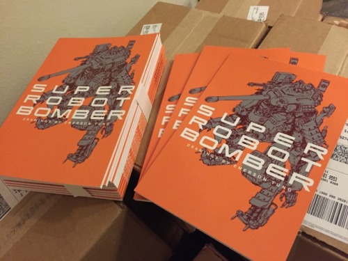 emersontung: Hey all! My artbook SUPER ROBOT BOMBER is finally back in stock on my online store! Fo