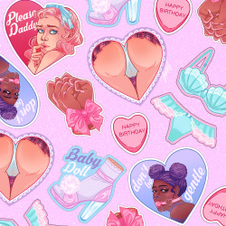 betsy-cola:Special sticker set I made for my best gal 