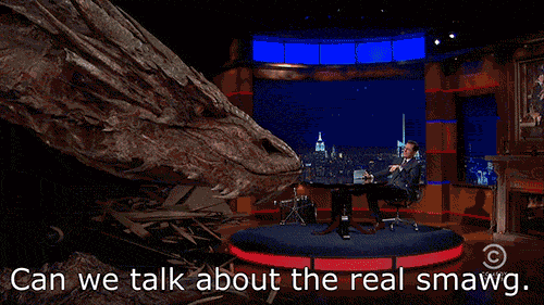 Stephen Colbert interviews Smaug