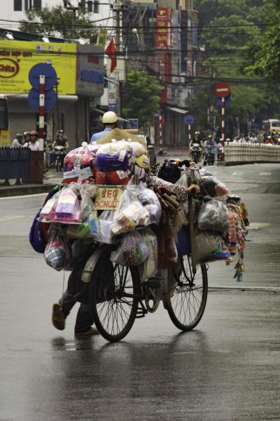 Ha Noi, Transport,  bike and glue, Vietnam.