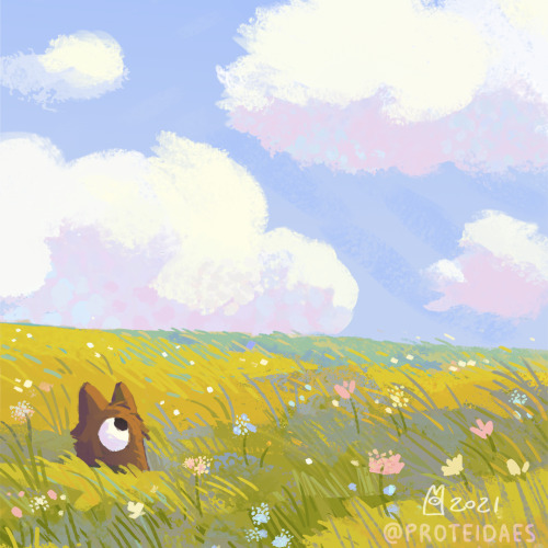 It’s the first new ko-fi wallpaper of the year! Reggie enjoys some mellow spring colors and co