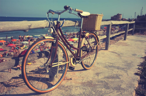 delightfulcycles: vintage ladies bicycle by the beach (by ::: nashkita)