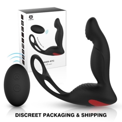 howhugeistoohuge: Double pleasure is yours with Premium Automatic Prostate Stimulator with Cockring. It is designed for ease of use, with 8 modes of vibration, each with 9 custom speeds of intensity 😍😍.   It stimulates your penis, your balls and