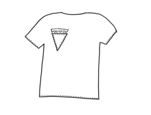 every New Yorker needs a nice basic tee with a pizza pocket