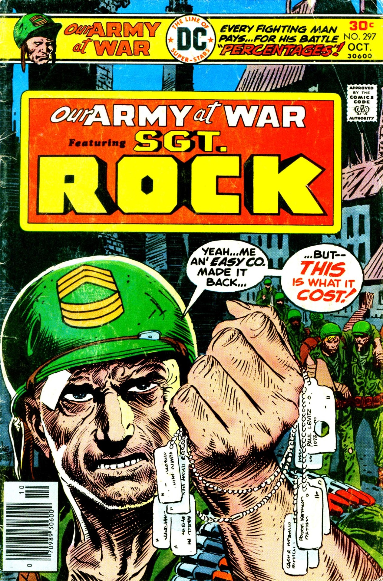 comicbookcovers:  Our Army At War #297, October 1976, cover by Joe Kubert