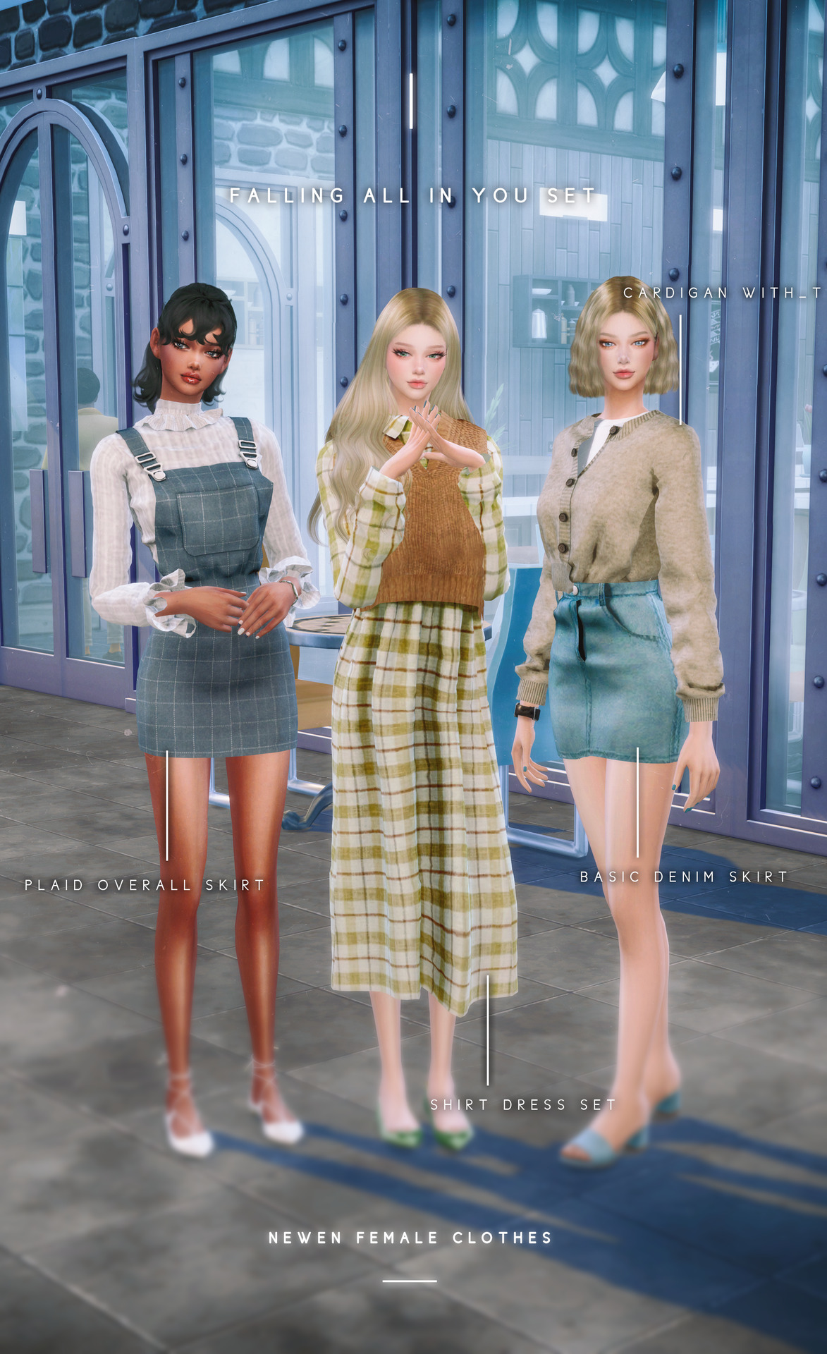 Newen] Sims4 Overall Skirt Dress New... :