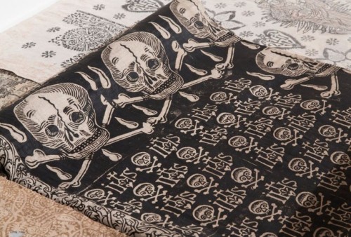 morbocurio: 17th century Linen Funerary Pall99 x 208cm printed linen pall decorated with skull and c