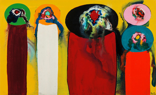 thunderstruck9:  Sadamasa Motonaga (Japanese, 1922-2011), Untitled, 1965-66. Enamel paint on canvas, 36.8 x 59.7 cm. via ufansius 