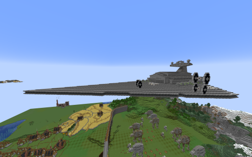 Someone said I should post this here, It&rsquo;s my 1:5 scale star destroyer in Minecraft surviv