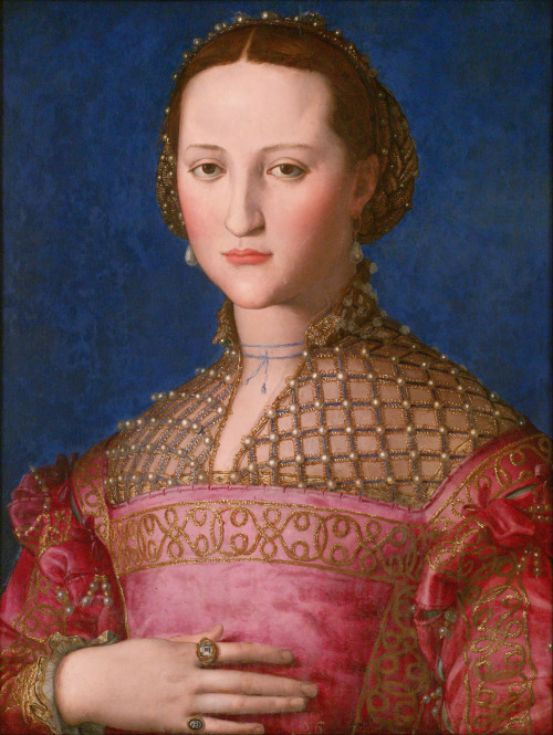 Two portraits by Agnolo BronzinoPortrait of a young girl, 1541-45 andPortrait of Eleonora di Toledo,