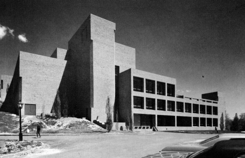 architectureofdoom:  fuckyeahbrutalism:   Science Building, Amherst College, Amherst, Massachusetts, 1960s (Campbell, Aldrich, Nulty)   View this on the map 