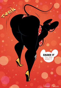 Minnie Mouse - Twerking - Cartoon PinUp 