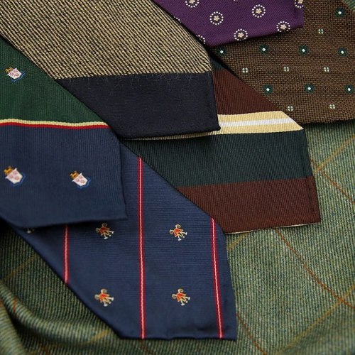 FW2019: Ties. Beautiful new ties including regimental stripes, striped wool, floral grenadines and p