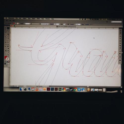 Working on logo for upcoming identity for coffeeshop. #lettering #logotype #brushpen #calligraphy #t
