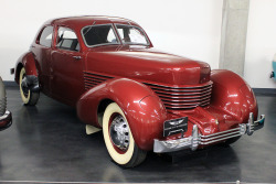 motoriginal:  LeMay Museum: 1937 Cord 812 Taking streamlining to the extreme, Cord was the first car to ever have pop-up front headlamps. It was also the first front-wheel drive car with independent front suspension. Another interesting fact about the