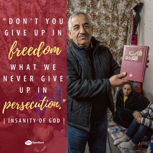 This is Nisan. He has been displaced in Iraq, and he shared with us that when he fled, his Bible was