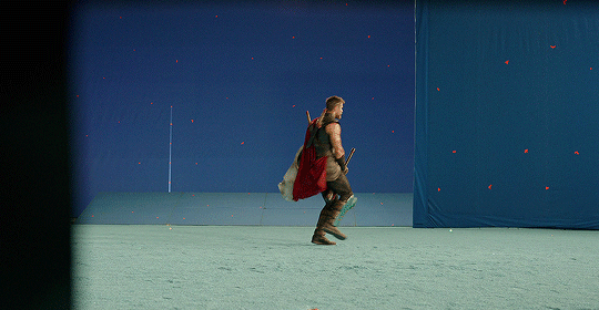 theavengers: Chris Hemsworth behind the scenes of “Thor: Ragnarok”