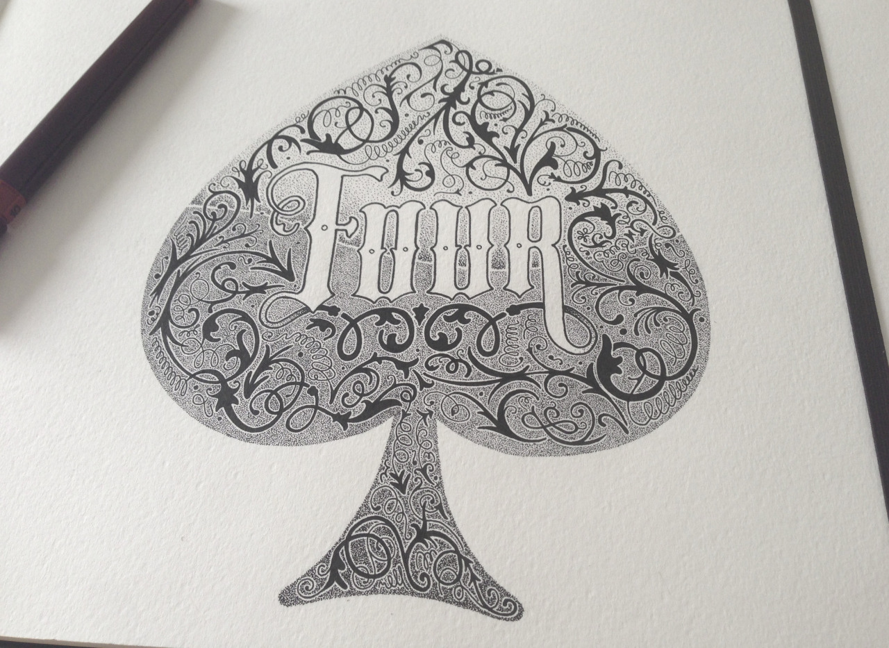 casaltaxavier:  Four of Spades.Casalta XavierFacebook | Tumblr | Instagram | Behance