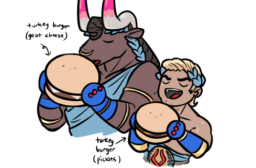 hades characters eating huge borger, part 2