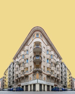 archatlas:    Corner Symmetry  In the words of the artist Zsolt Hlinka:My Corner Symmetry series takes the ideas from Urban Symmetry, and brings them one step forward. The buildings taken out of their usual environments return, but this time in a much